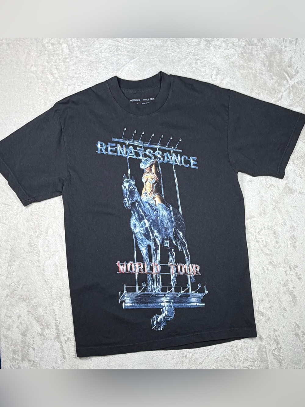 Beyoncé Renaissance World Tour 2023 Billboard Black Cotton T-shirt Medium